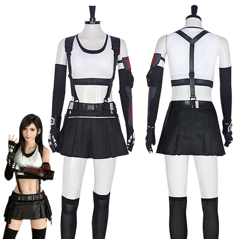 

Anime Game Final Fantasy Remake Tifa Cosplay Costume Standard Version Adult Women Girls Halloween Carnival Party Costumes Suit