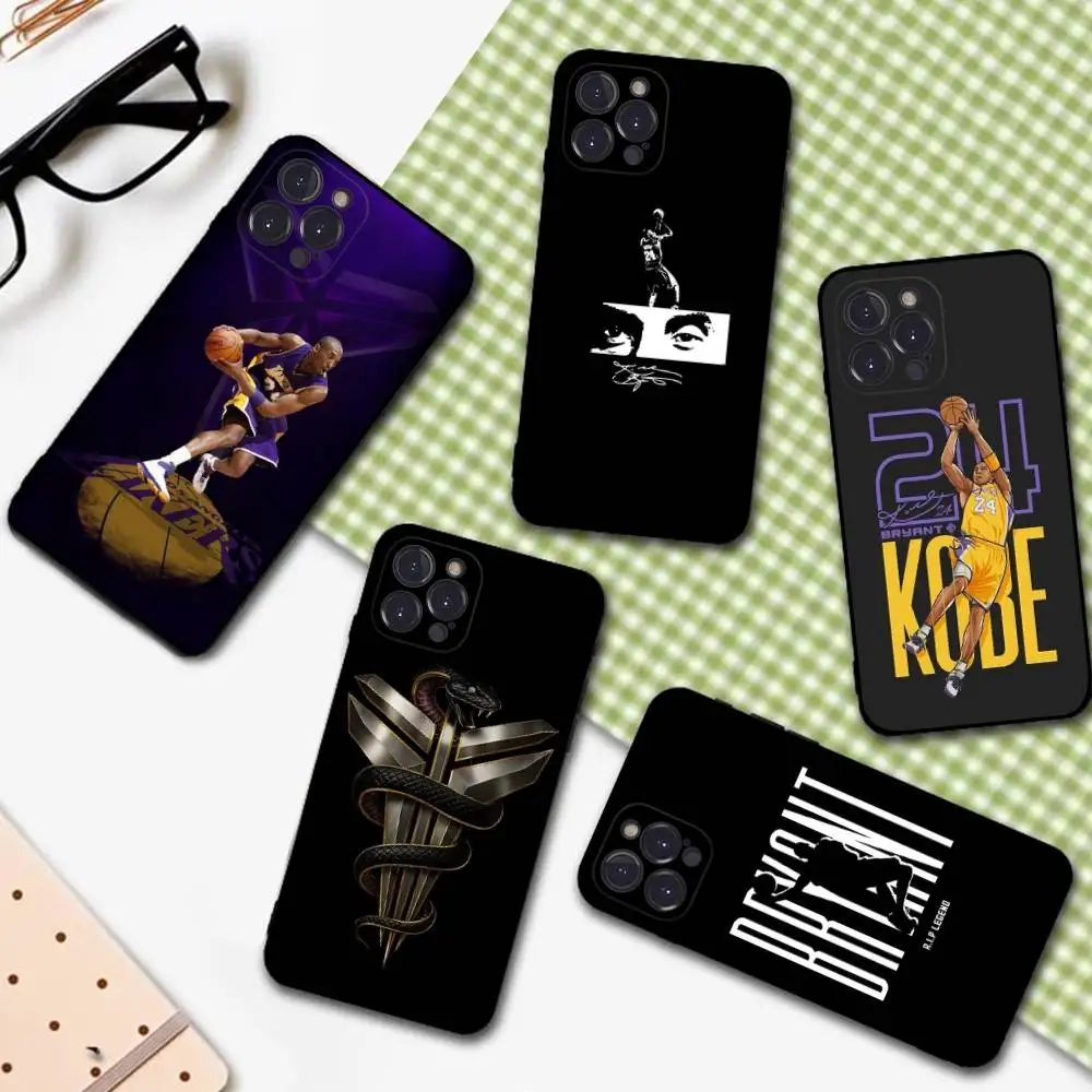Black Mamba Basketball Kobe Bryant Handyhülle für iPhone 17 16 15 16e 14 13 12 11 Pro Max Plus Schutzhülle Coque