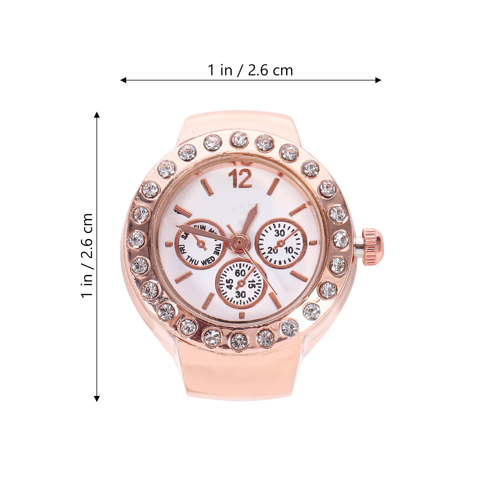 ساعة مرنة بحلقة إصبع كوارتز كاجوال عصرية بتصميم دائري، ملابس مريحة مناسبة لحفلات المواعدة بشكل دقيق