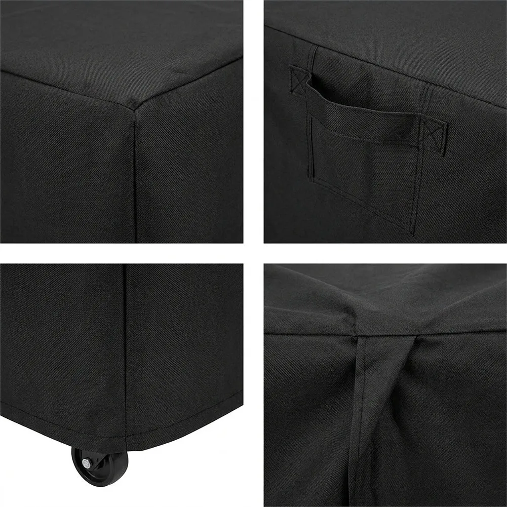 BBQ Table Cover Movable Dining Cart Cover Outdoor Patio Adjustable Drawstring Lock Tear-Resistant Full Coverage