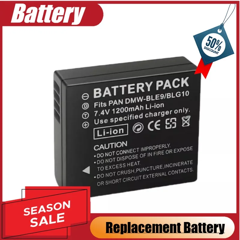 

1200mAh DMW-BLE9 BLG10E DMW-BLG10 Battery For Panasonic DMC-ZS60 DMC-ZS100 DMC-GX7 DMC-LX100 DMC-GF3 DMC-GF5 DMC-GF6 camera