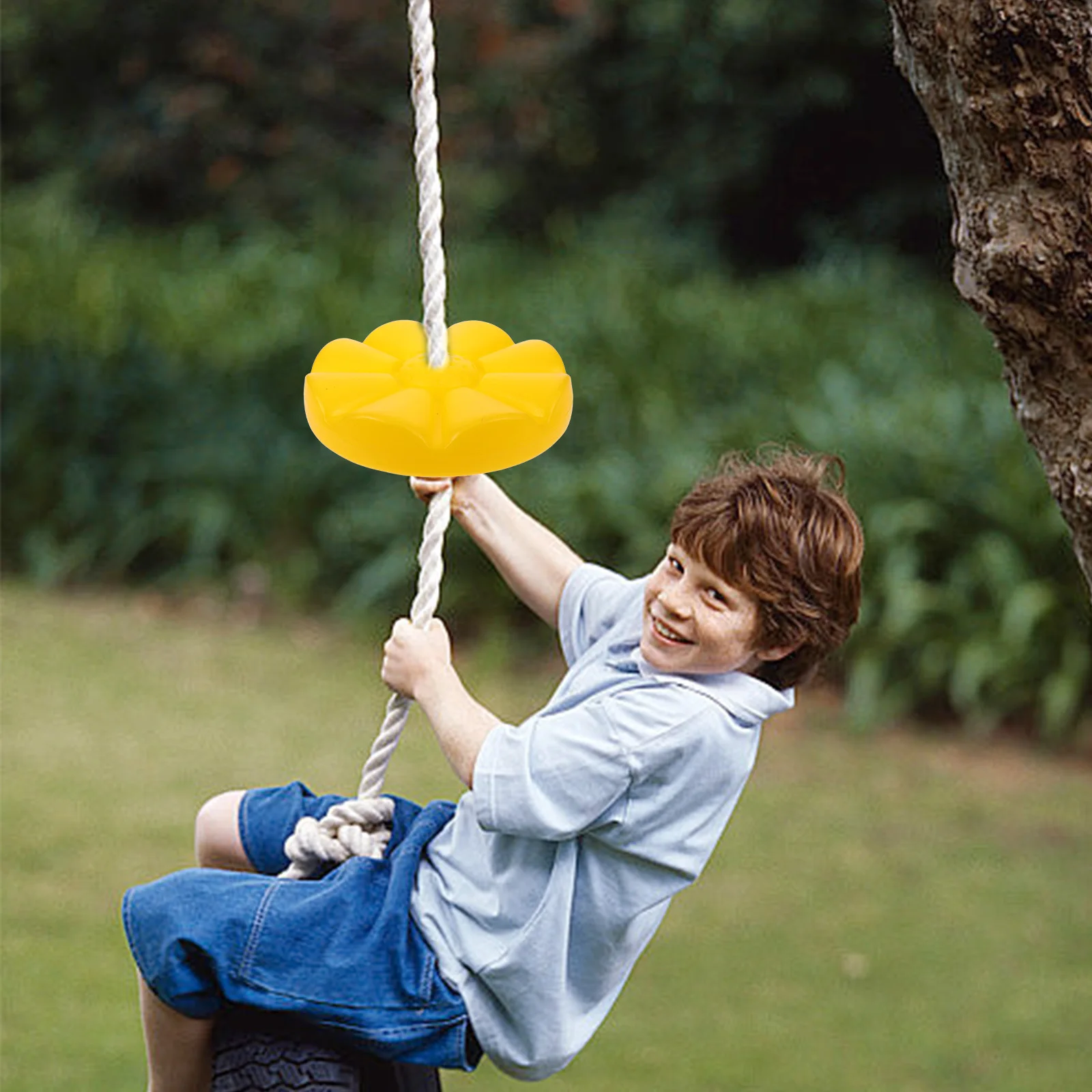 屋外スイングロープディスク丈夫なプラスチック製吊り下げクライミングロープボードアクセサリー子供用屋外クライミングおもちゃ