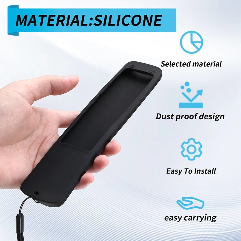 Silicone Remote Case For Xiaomi MY RM19 Anti-Slip, Anti-Drop Protective Cover With Anti-Lost Lanyard