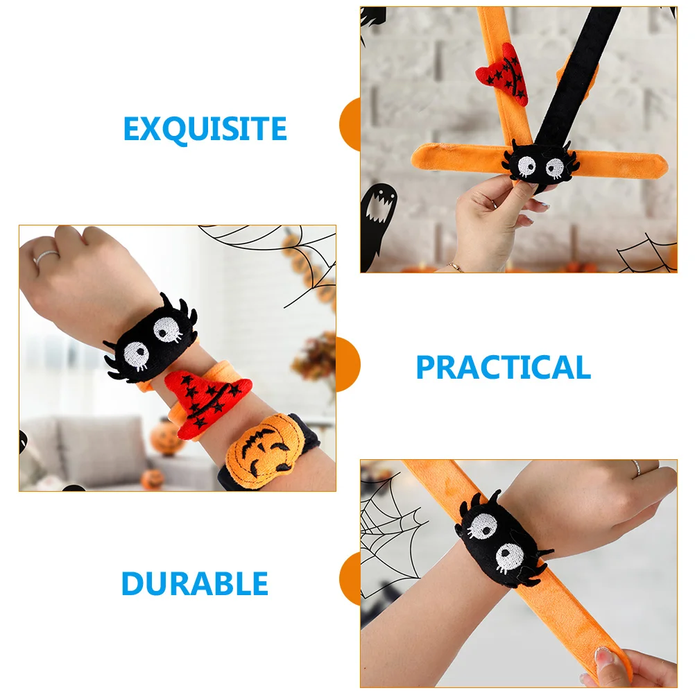 

Pumpkin Spider Pants Bracelet Halloween Slap Bands Part Favor Wristbands Kids Bracelets Bulk