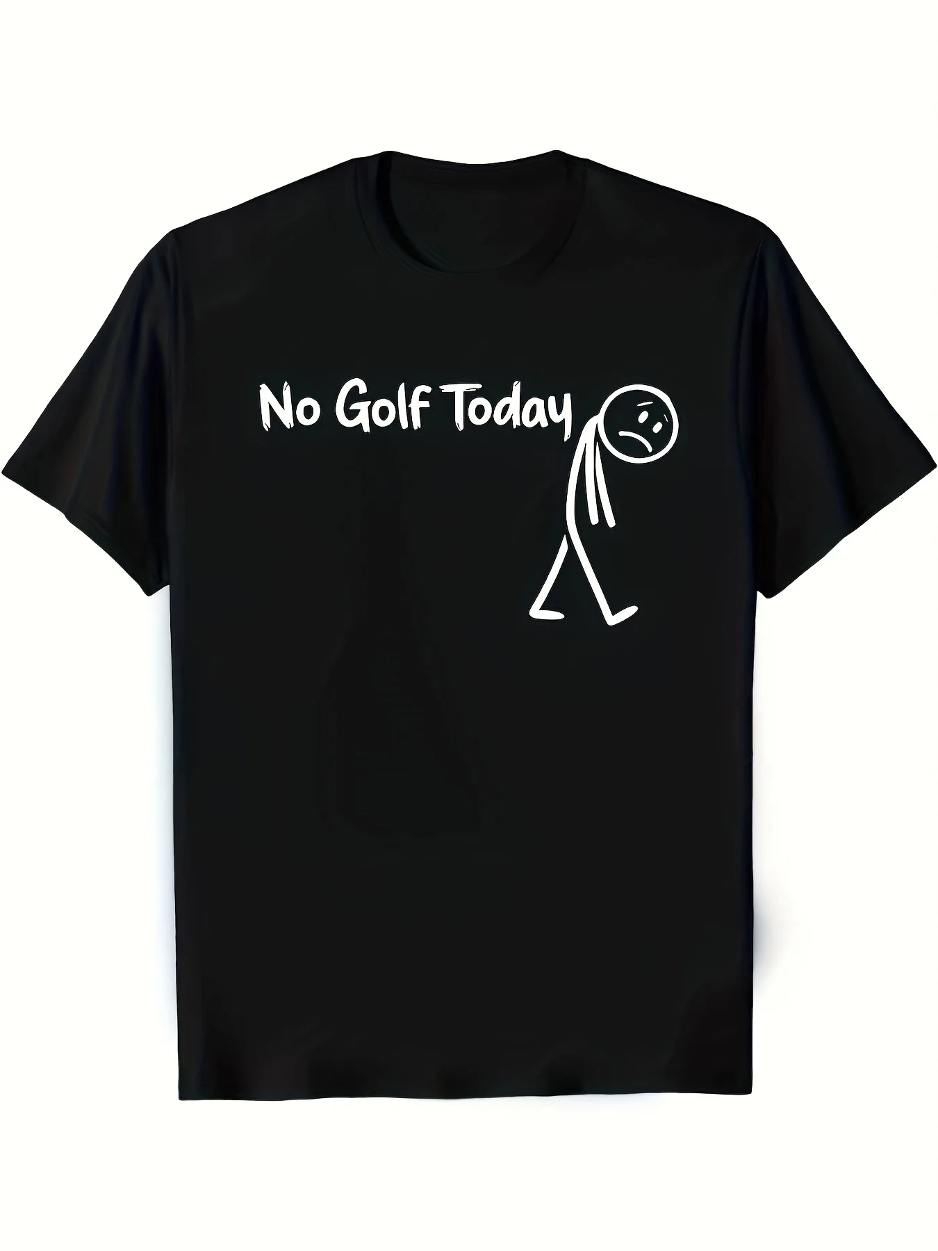 Humorous No Golf Today Graphic Tee | Light Purple Casual Shirt for Golf Lovers, Ideal for Daily and Weekend Wear, Breathable Rou