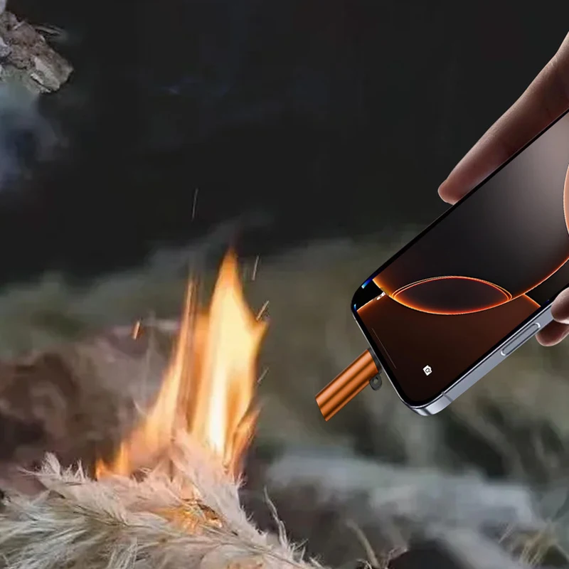 2PCS/Set USB Type-C Male/Female 5v 1.3A Cigarette Lighter Air Blowing Outdoor Portable Lighting For Mobile power bank phone Char
