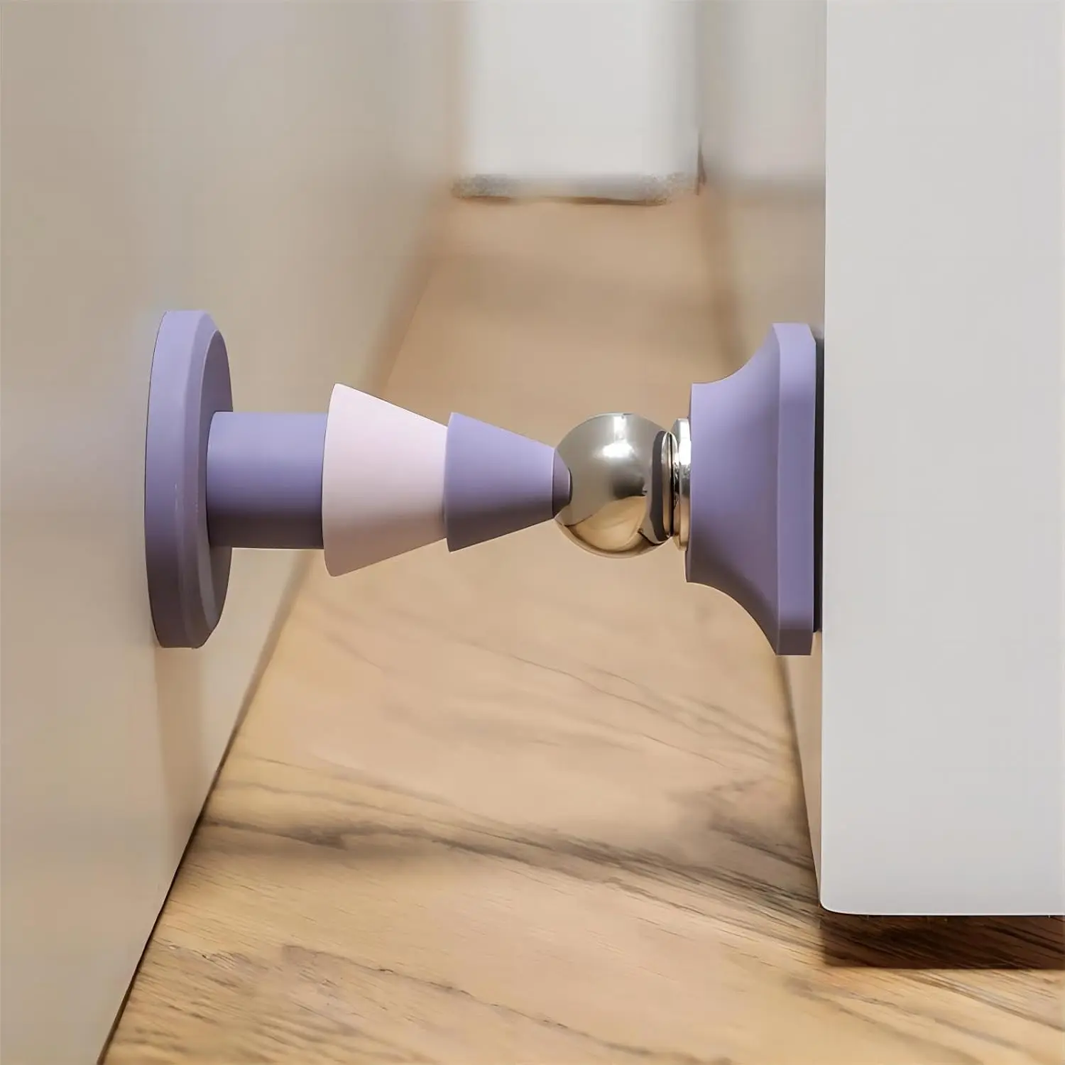 Siliconen magnetische stop voor deurvloer zonder boren, stille zelfklevende antislip huisvergrendeling