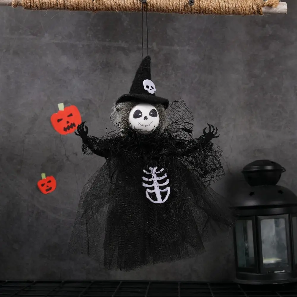 

Scary Halloween Gauze Witch Pumpkin Doll Funny Exquisite Pumpkin Ghost Hanging Ornament Festival Happy Halloween Decoration