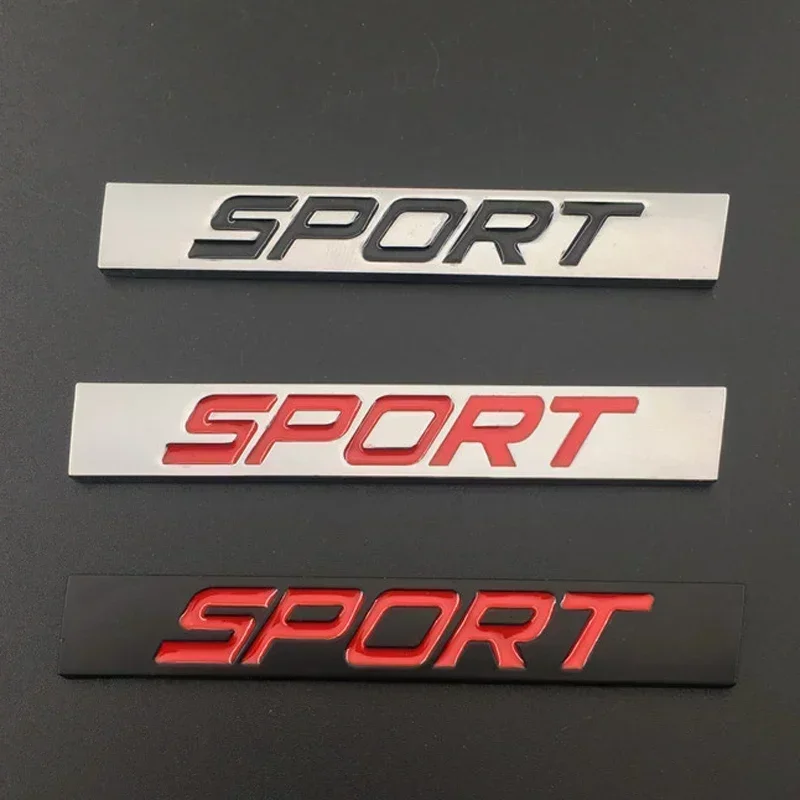 3D Metal Sport Logo Rear Trunk Emblem Badge Car Fender Sticker Decals For Toyota Honda Nissan VW Audi Sport Accessories view 2