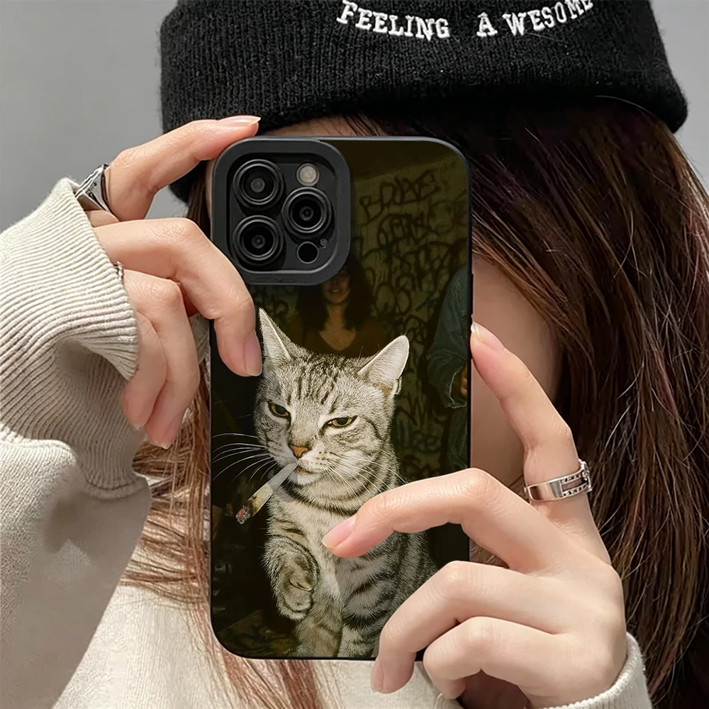 Vintage coole tabby kat sigare - Phone Cases Blunt recensie en prijs