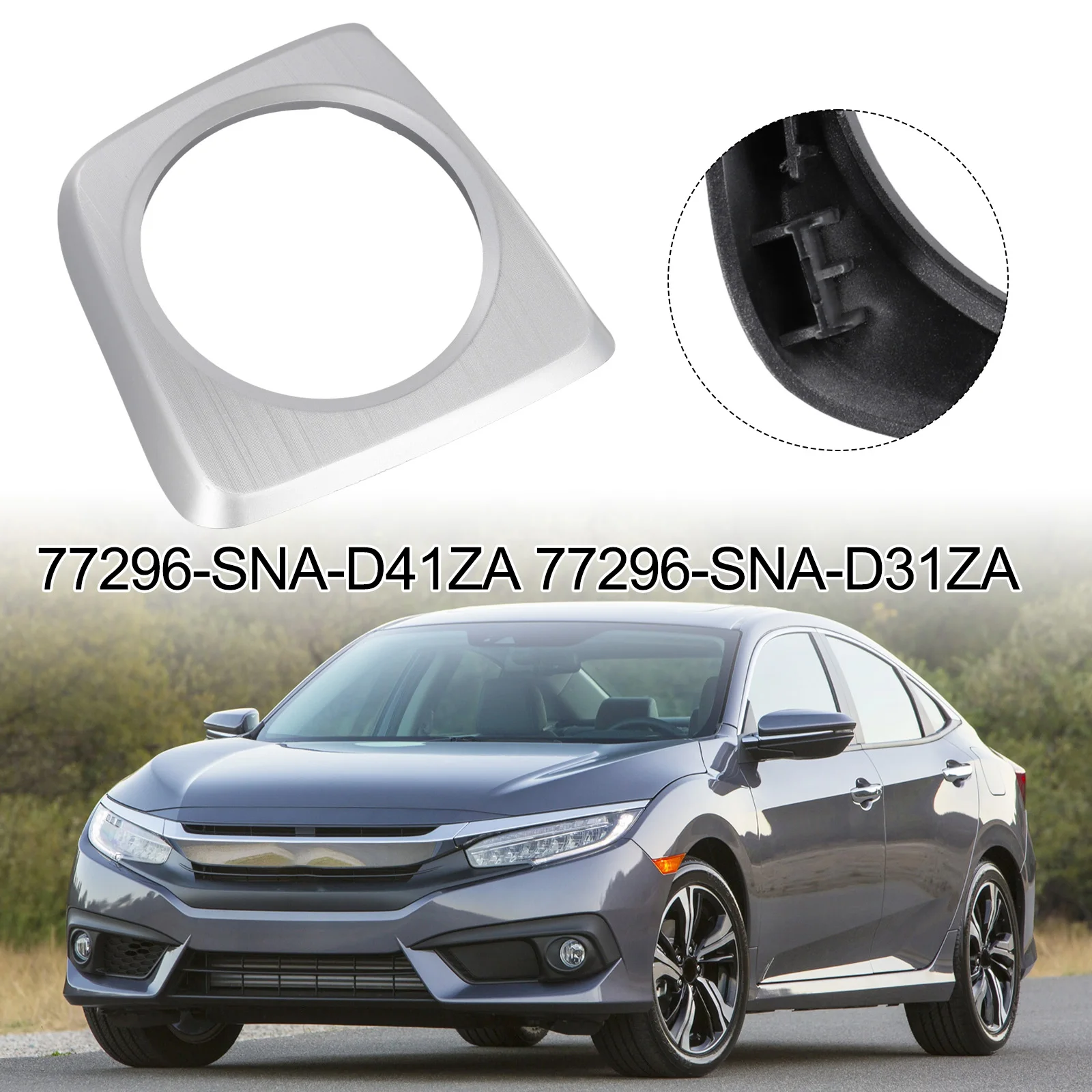 For Honda For Civic Shift Lever Trim Panel Replacement Part for Years 2006 2011 OEM Number 77296SNAD41ZA ABS Material