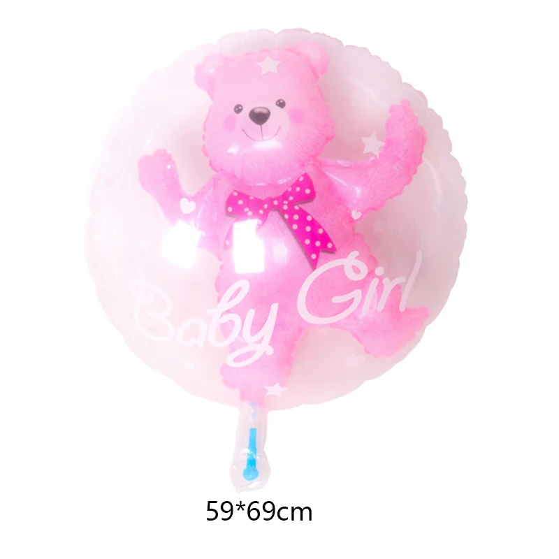 Riesiger Baby Junge Mädchen Blau Rosa Bär Ballon Schnuller Babyflasche Ballons Kinder Geburtstag Geschlechtsoffenbarung Babyparty Dekorationen – Detail 4