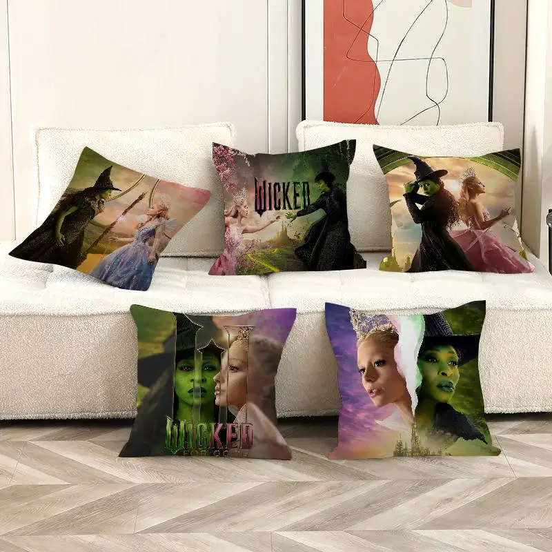 Grande Movie W-Wicked Pillow Covers Cartoon Sofa Decorative Home Double-sided Printing Short Plush Cute Cushion Cover