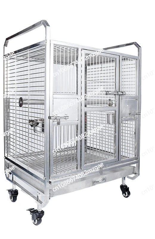 

Stainless steel luxury large parrot cage starling gray parrot breeding cage bird cage large square model