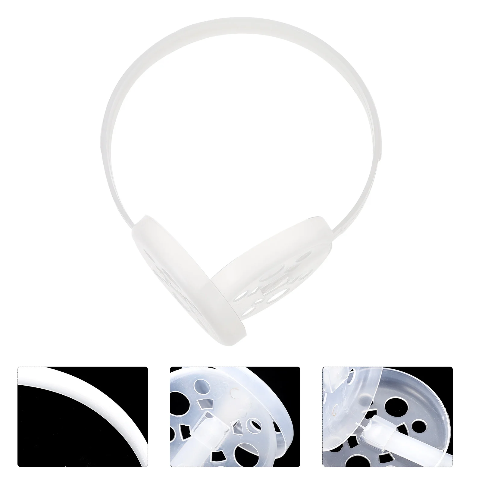 4 Pcs Earmuff DIY Warm Frame Plugs Making Replacement Parts Rack for Kids Headbands Plastic Cute