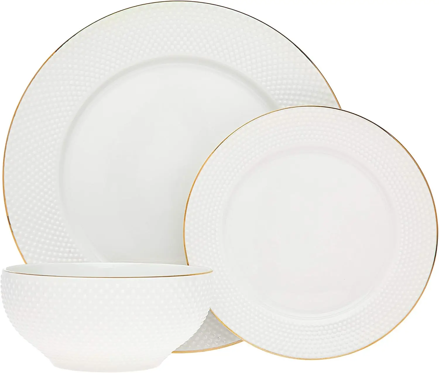 

Gold Trimmed 18-Piece Dinnerware Set Coquille - Service for 6