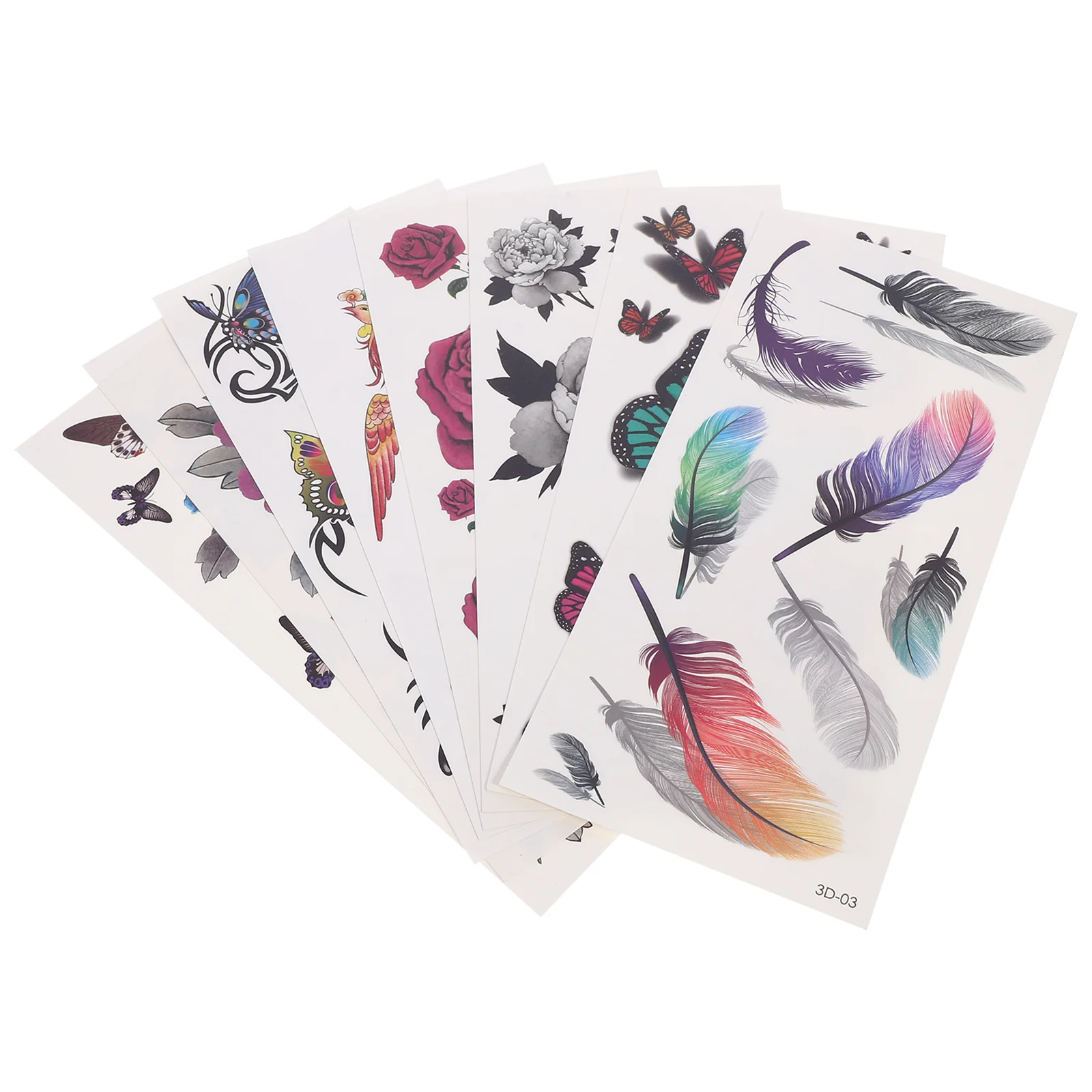 

8 Sheets Waterproof Sticker Stickers Temporary Tattoos for Adults Temperary Animal Flower