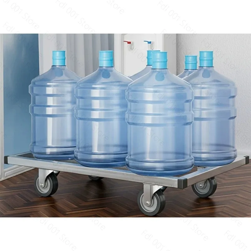 Large load-bearing cart Extended trailer Pull goods Portable car Silent flatbed truck Turtle car Square tube truck