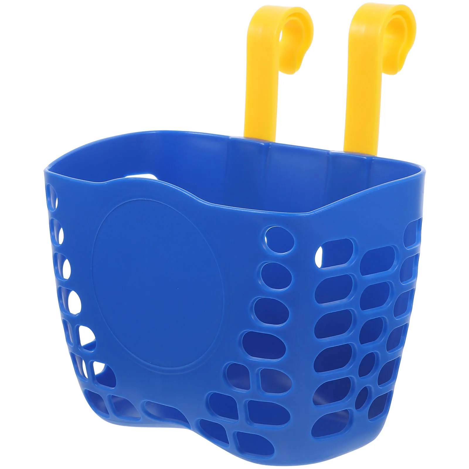 سلة دراجة قابلة للفصل باللون الأزرق الداكن - سلة أمامية بلاستيكية شديدة التحمل لتخزين الدراجات على سطح أملس