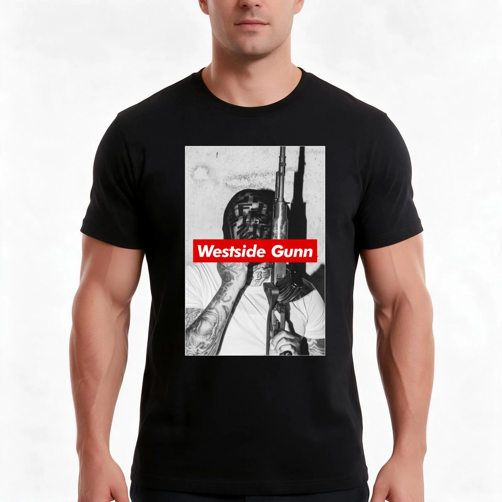 WESTSIDE GUNN Men T Shirt cotton tshirt 100%
