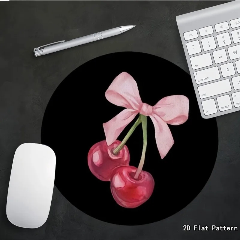 Kersenboogpatroon Ronde muismat Antislip rubberen basis Draagbare bureauleggers Computer Notebook PC-accessoires