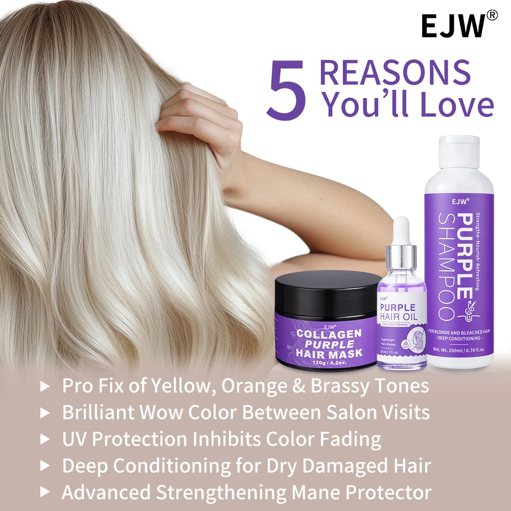Набор шампунь и кондиционер EJ – обзор и цена Purple Toning Shampoo