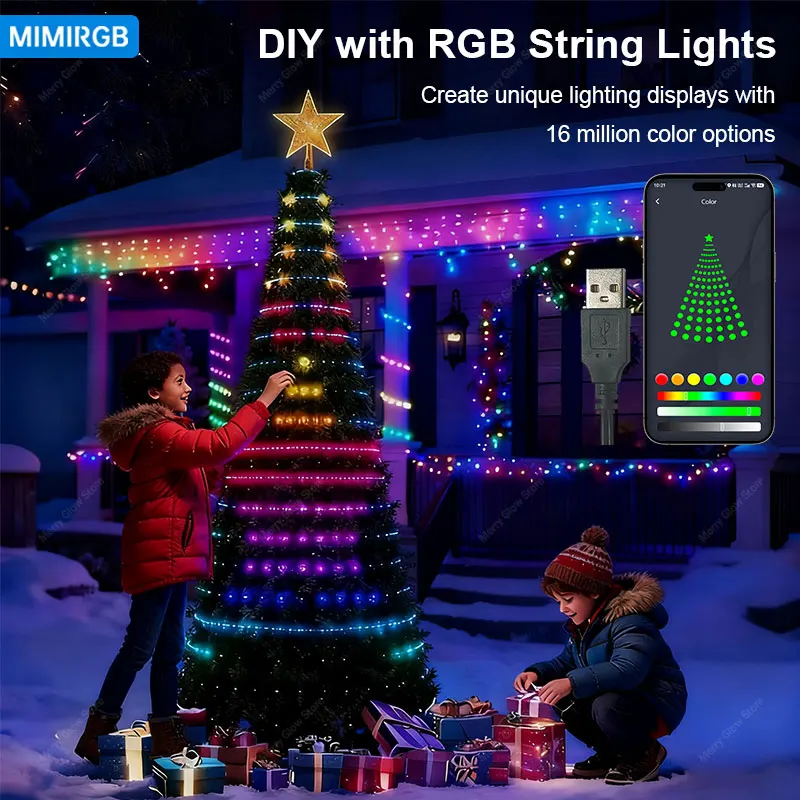 

6,9 фута Рождественская елка 400LED RGB Гирлянды Умные гирлянды с звездным топпером для домашнего сада Декор рождественской елки