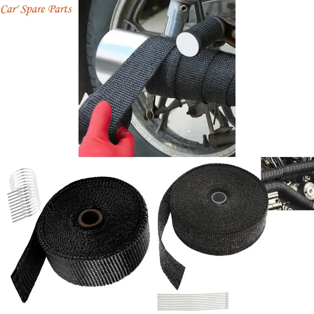 

Y4UA Мотоциклевая глушитель тепловая лента тепловая пленка тепловая тепловая щит из стекловолокна стекловолокна