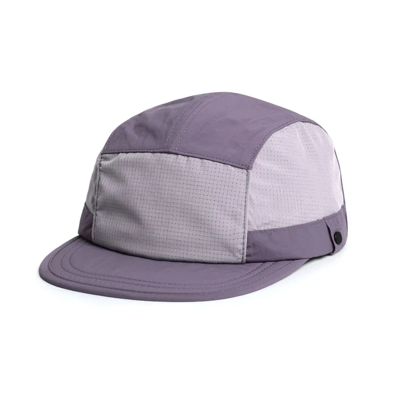 Customized Spring Summer Quick Drying 5 Pannel Baseball Cap for Women Men Breathable Soft Top Flat Brim Cool Hiking Snapback Hat