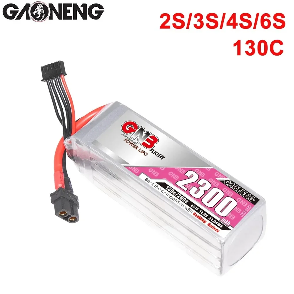 GNB 2300mAh 2S/3S/4S/6S 130C 7.4V/11.1V/14.8V/22.2VLiPo Battery For 3D Plane Brushless Drone  Fighter RC Jet LRX Quad Align