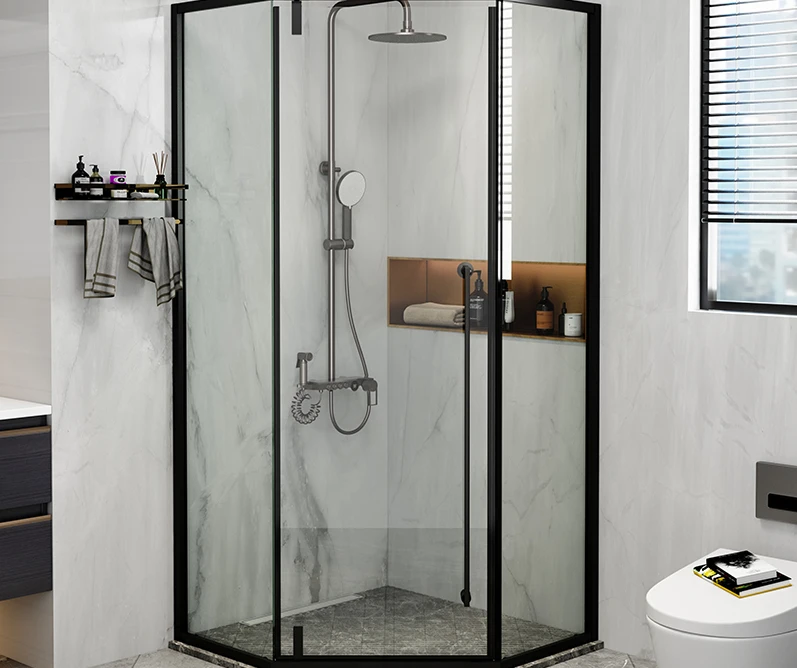 Shower room glass door, bathroom sliding door, shower room dry and wet separation home