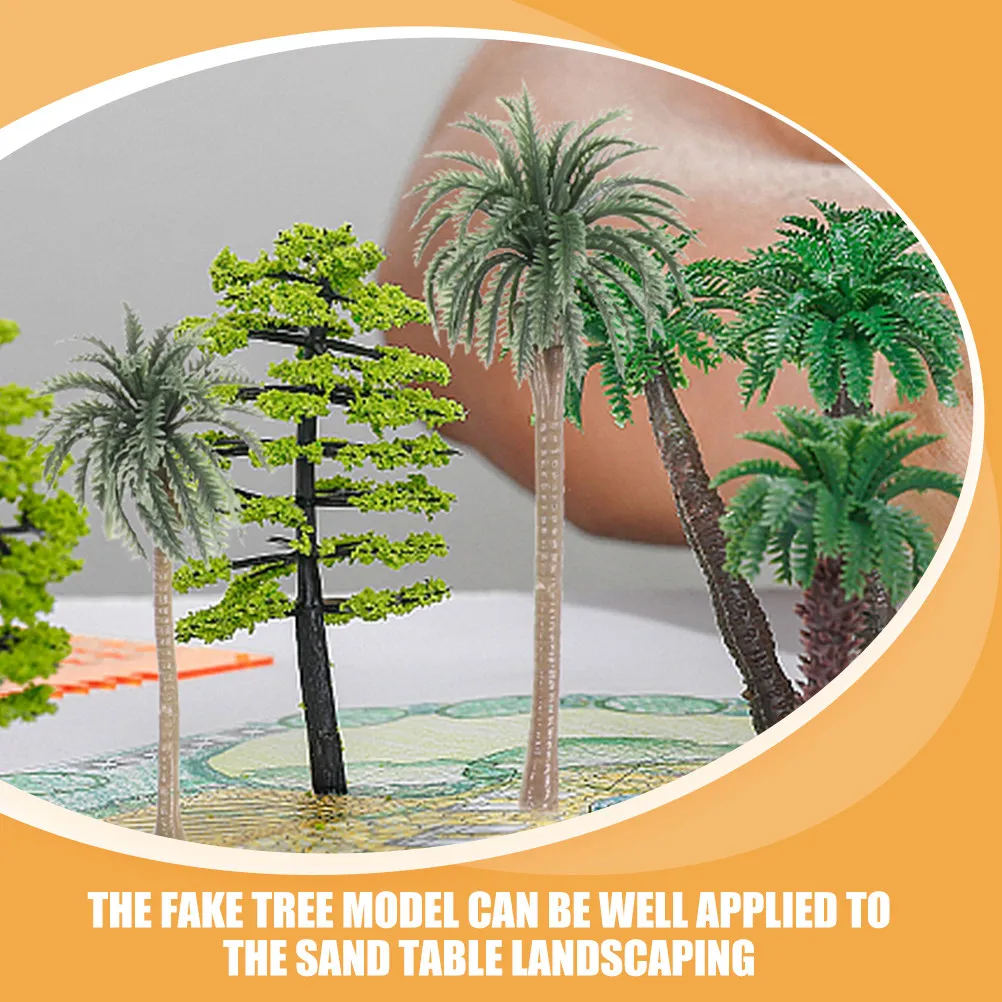 Miniature Palm Tree 20Pcs Realistic Artificial Coconut Trees for Sand Table Train Scenery DIY Landscape