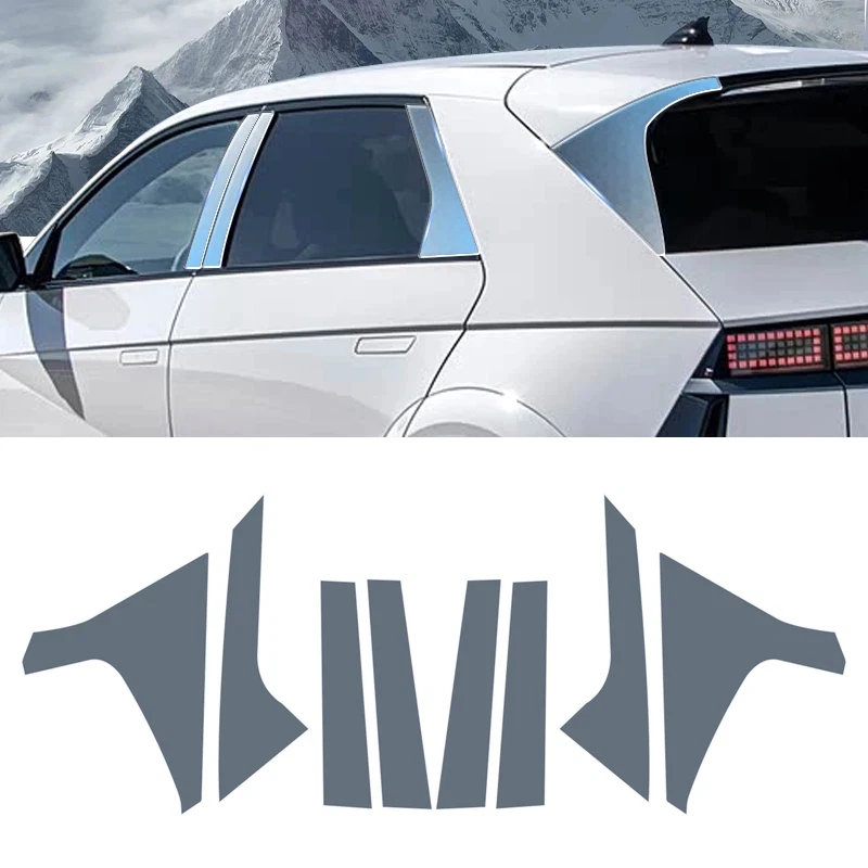 

For Hyundai IONIQ 5 N 2024-2025 Car Door Trim BC Pillar Protective Film TPU Anti-Scratch Anti-Fingerprint Vinyl Sticker PPF