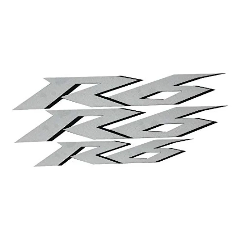 

1SET Self-Adhesive R6 Style Letter Decorative Decals (Multiple Sizes & Red/Silver Colors) for Vehicle Phones