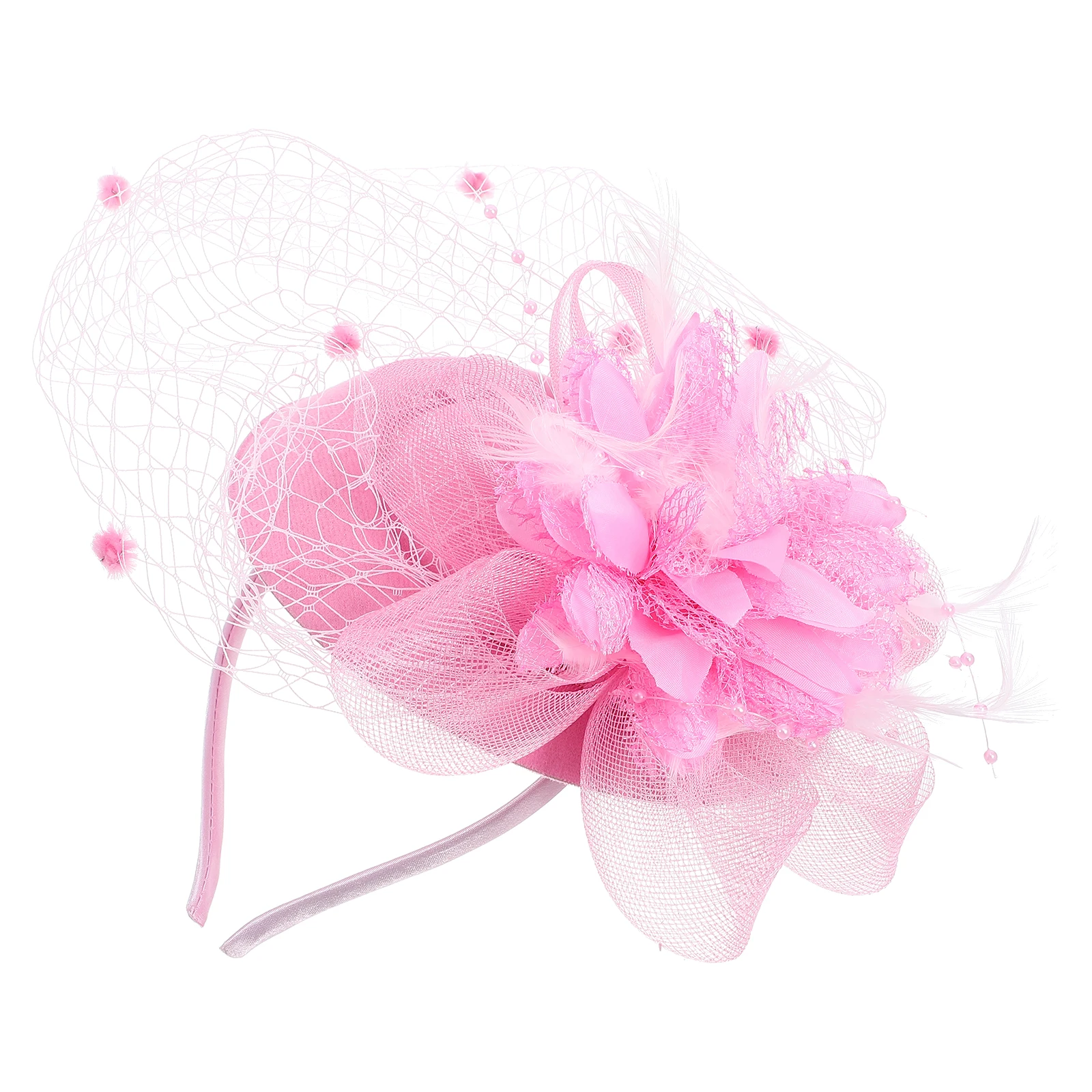 

Mesh Head Flower Fascinator Clip For Tea Party Bridal Headpiece Manual Hair Hoop Hairpin Women Banquet Baby