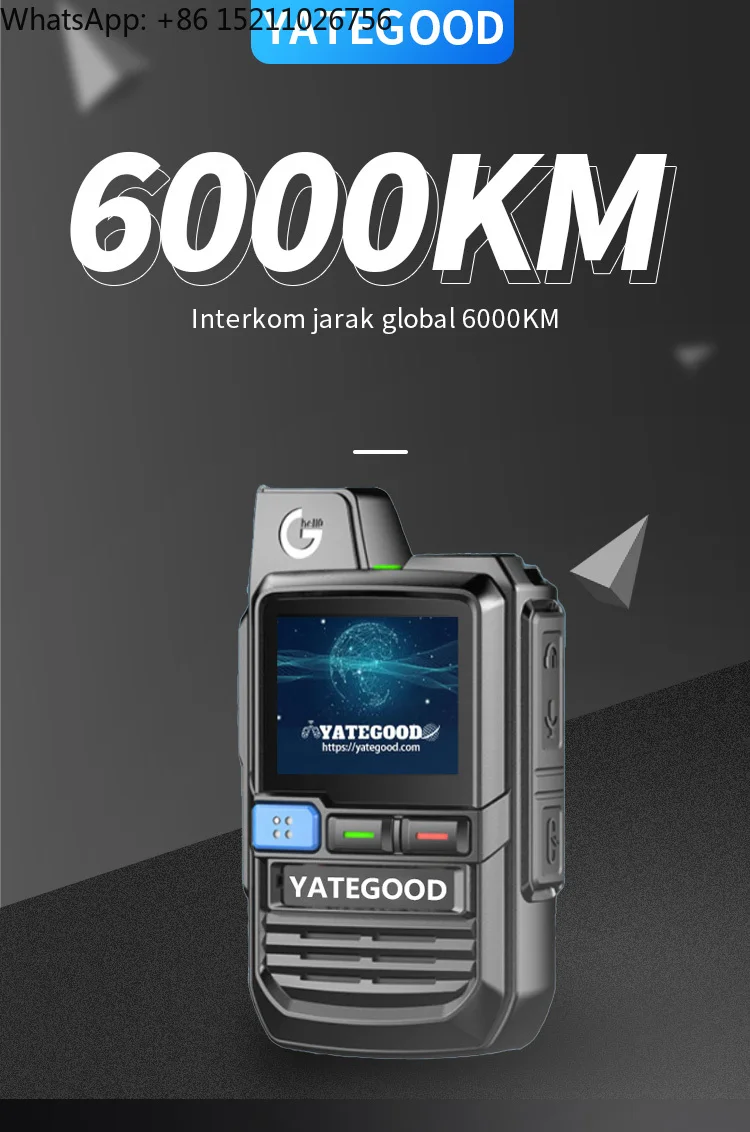 5000km 4G LTE POC Walkie Talkie with High Call Quality Long Distance Walkie Talkie with Sim Card 100km GPS Radio YATEGOOD G600