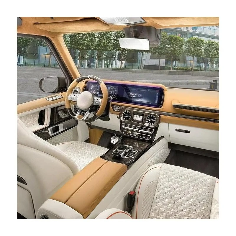 Car Full Interior Kit with Dashboard Seat and Anti-Slip Mat PU Leather Upgrade