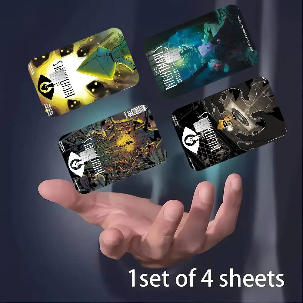 Game L-Little N-Nightmares Credit Card Skin Stickers No Adhesive Residue Water Proof for VISA Credit Card Subway Access Card