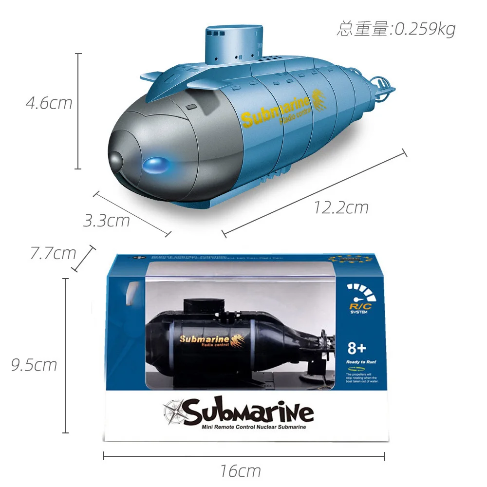 ミニ水中リモコン潜水艦,6チャンネル,水中ボート,電気玩具モデル