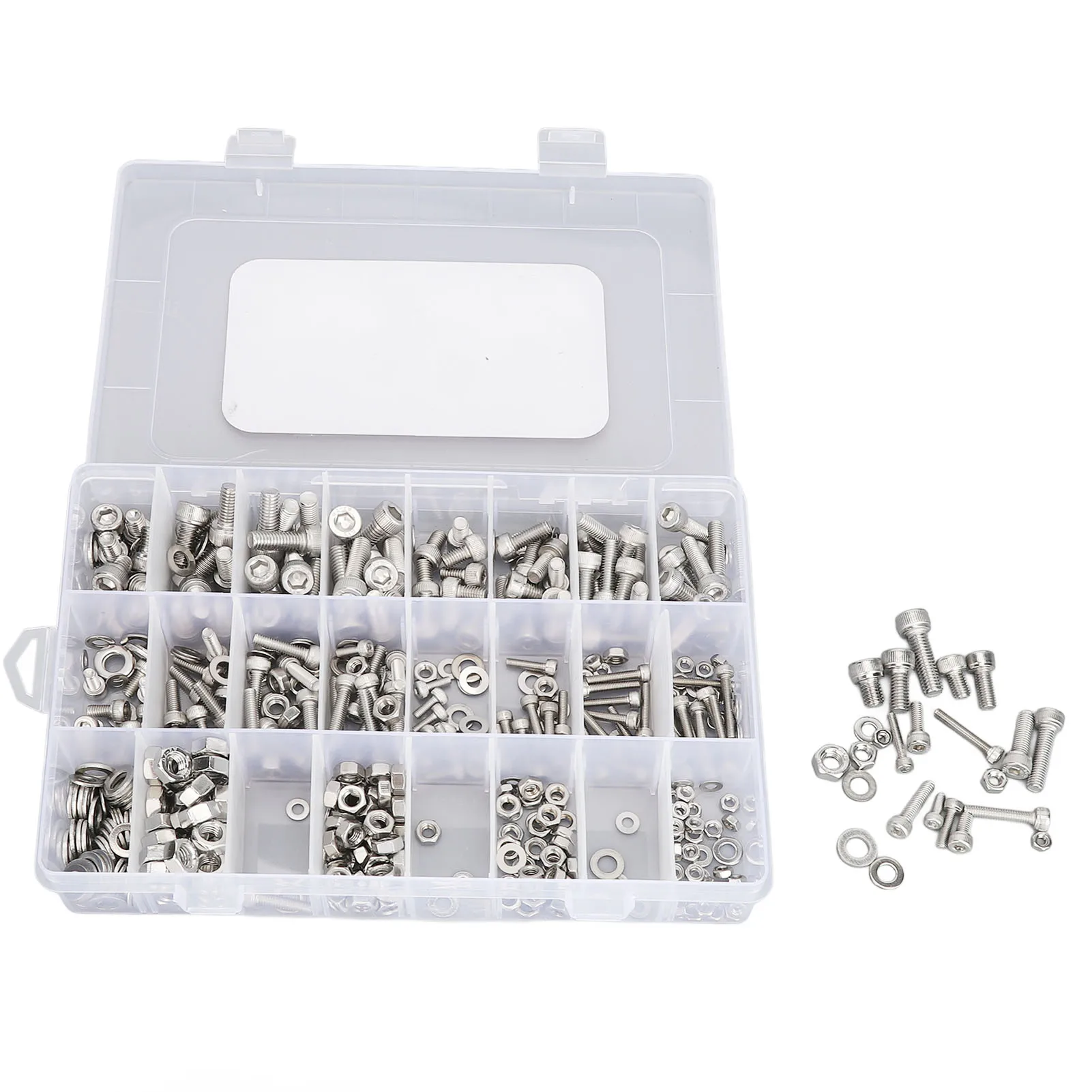 Bolts Nuts Assortment Kit Accurate Thread Easy To Install Smooth Metric Bolts Nuts Assortment Kit for Better Tightening