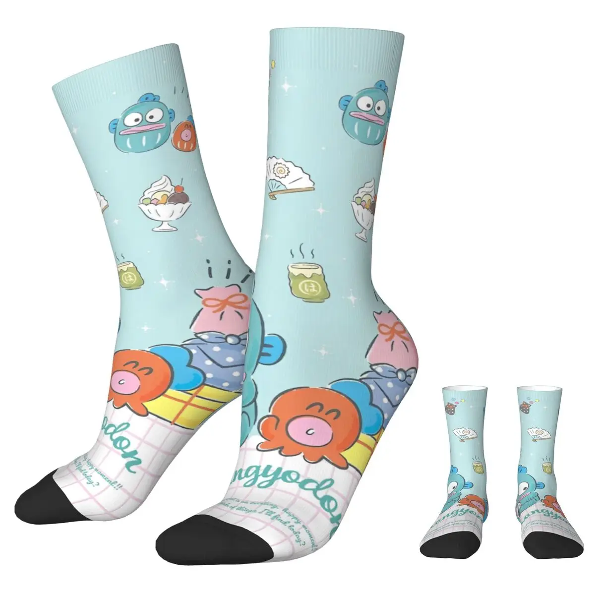 Hangyodon Sayuri Sushi Eating Cartoon Sock Fashion Male Men Socks Harajuku Cute Kawaii Women Socks Spring Summer Autumn Winter