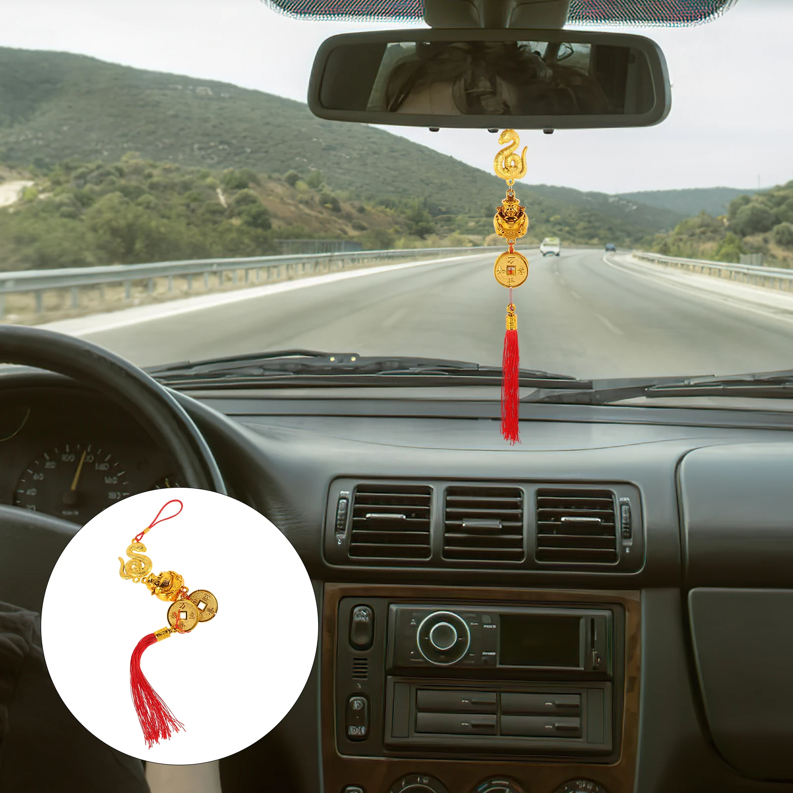 

10pcs God of Wealth Hanging Ornaments Chinese New Year Decorations Spring Festival Pendant Car Hanging Tassel Festival for Home