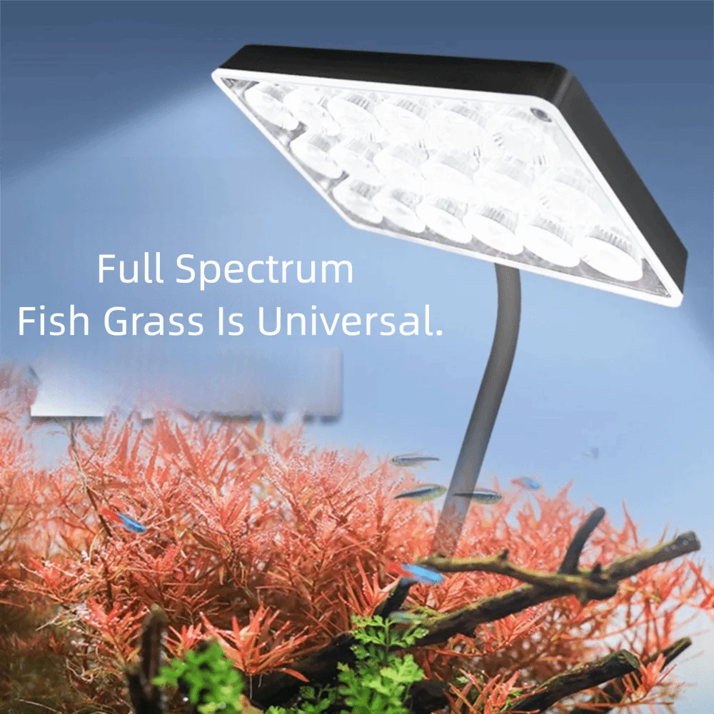 

Водонепроницаемое светодиодное освещение для аквариума, регулируемый энергосберегающий светильник для водных растений RGB 360° ° Вращающаяся выдвижная лампа