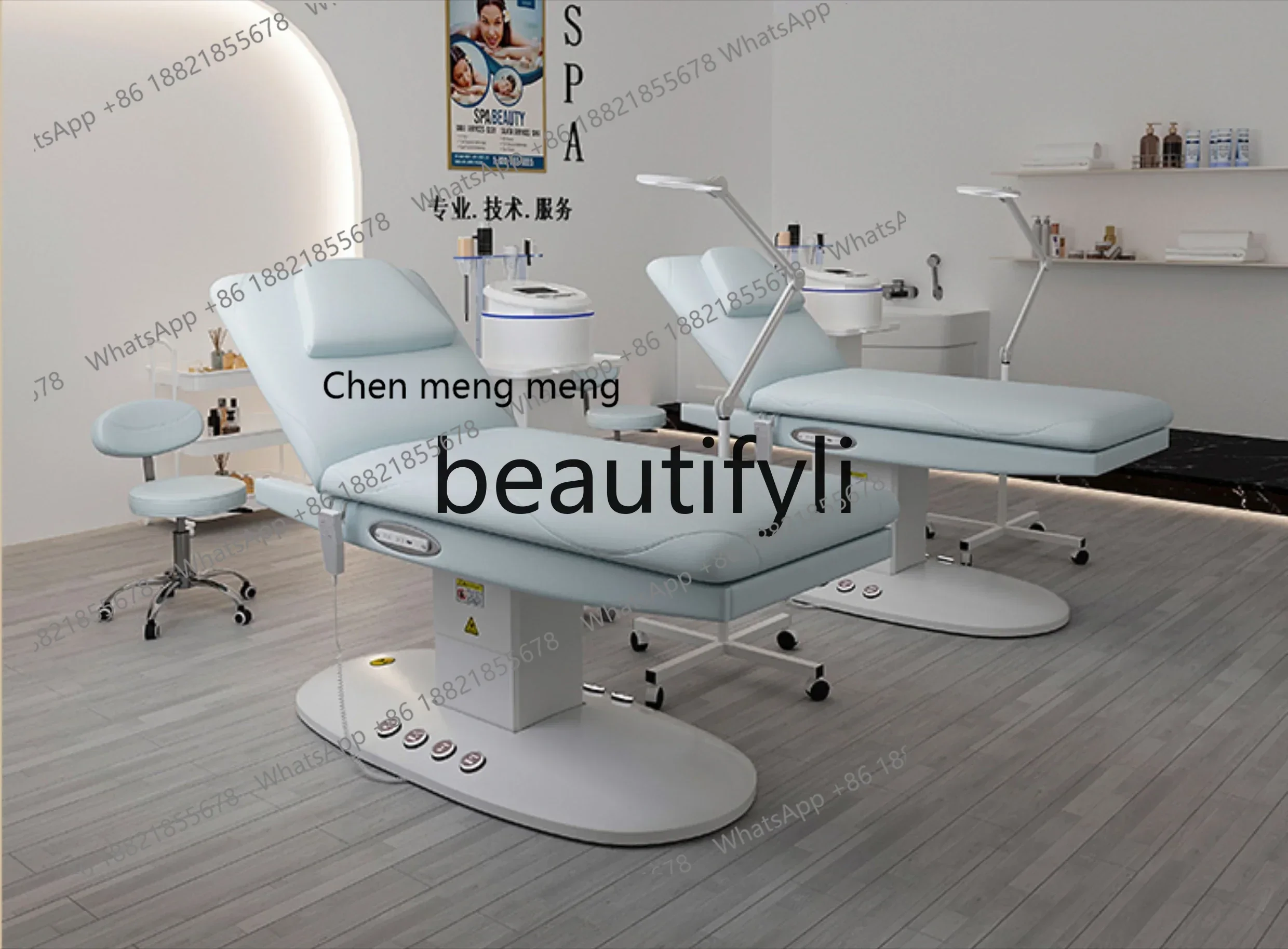 

Z189 Y Electric beauty massage bed micro-adjustment injection bed embroidery eyebrow tattooing eyelash beauty salon beauty bed