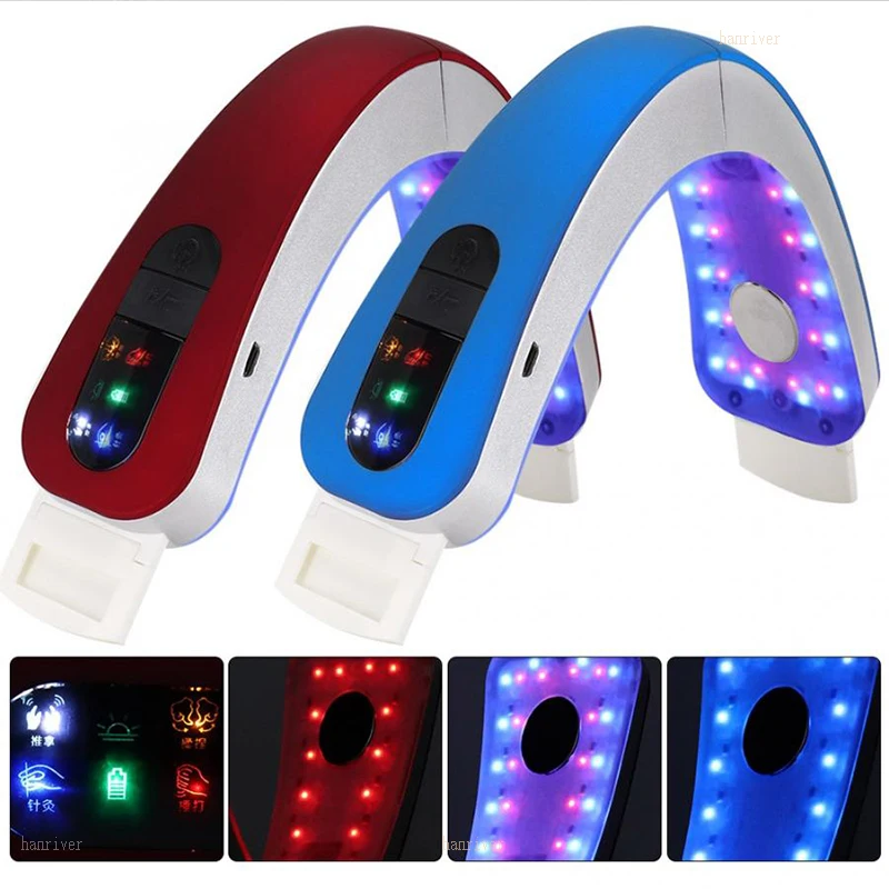 Facial Massager Electric Micro-Current Face Massager Hot Compress Therapy Face Slimming Instrument V Face Lifting Tools