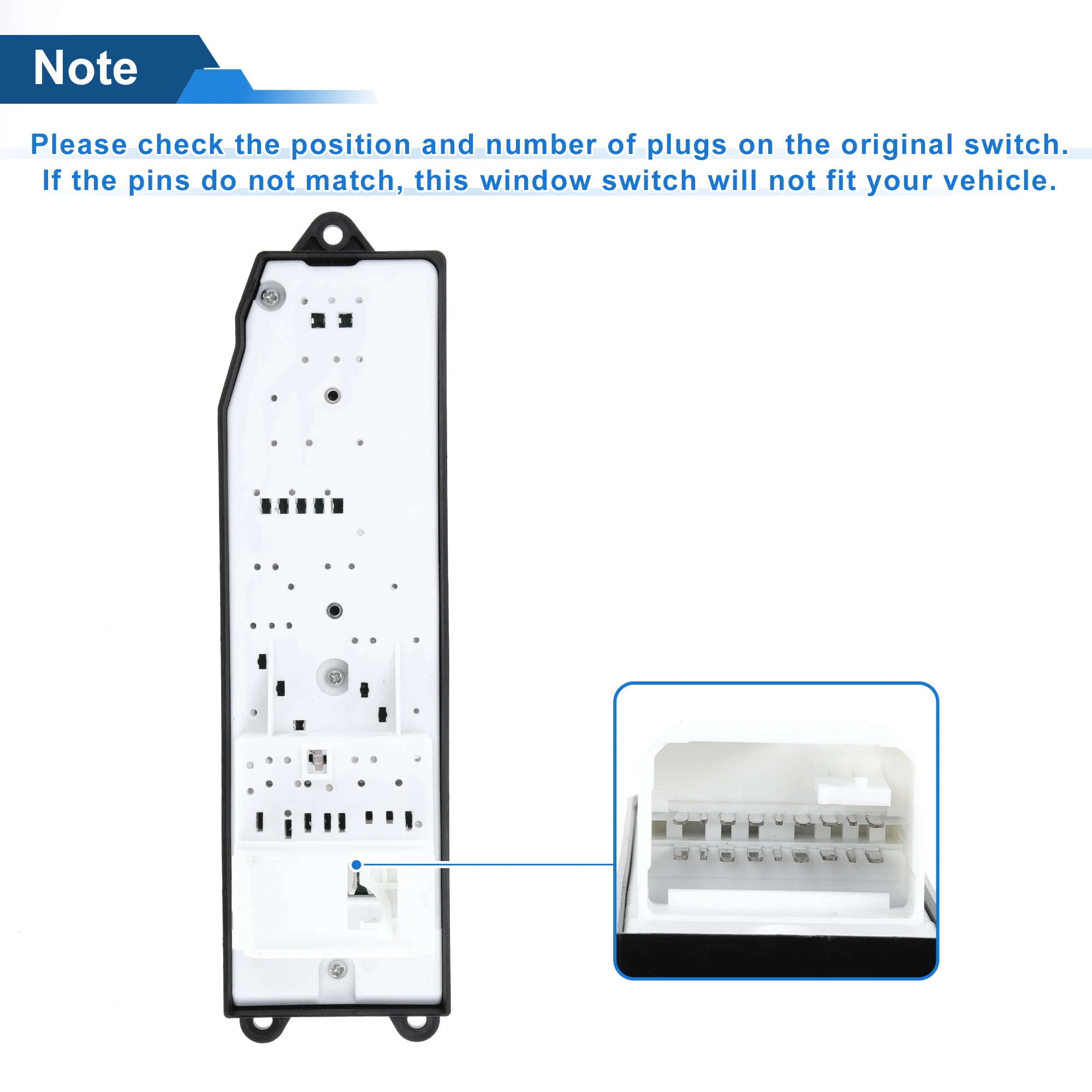 

UXCELL передний левый переключатель стеклоподъемника со стороны водителя для Toyota Camry 2002-2005, переключатель управления окном No 8482033180 черный
