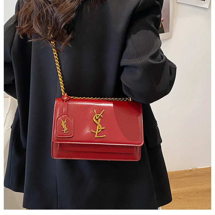  حقيبة كروس جلدية كلاسيكية لعام 2025، محفظة كتف صغيرة مع حزام سلسلة، حقيبة يد للحفلات الرجعية للنساء #2