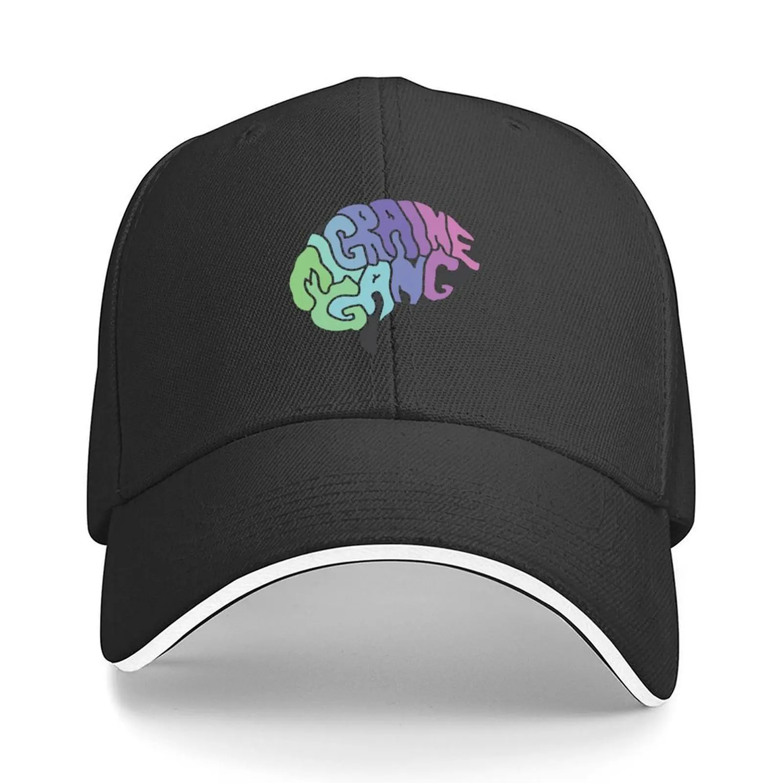 Bright Migraine Gang Brain Baseball Cap sailor cap for men luxury caps Visor Trucker Cap Men Caps Women's