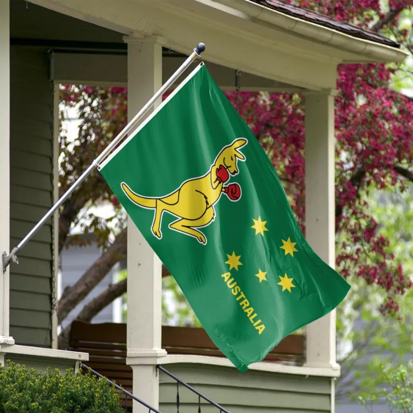 Boxing Kangaroo Australia Flag 2x3ft 3x5ft Polyester Banner Single Sided Outdoor Yard Garden Sports Event Patriotic Decor