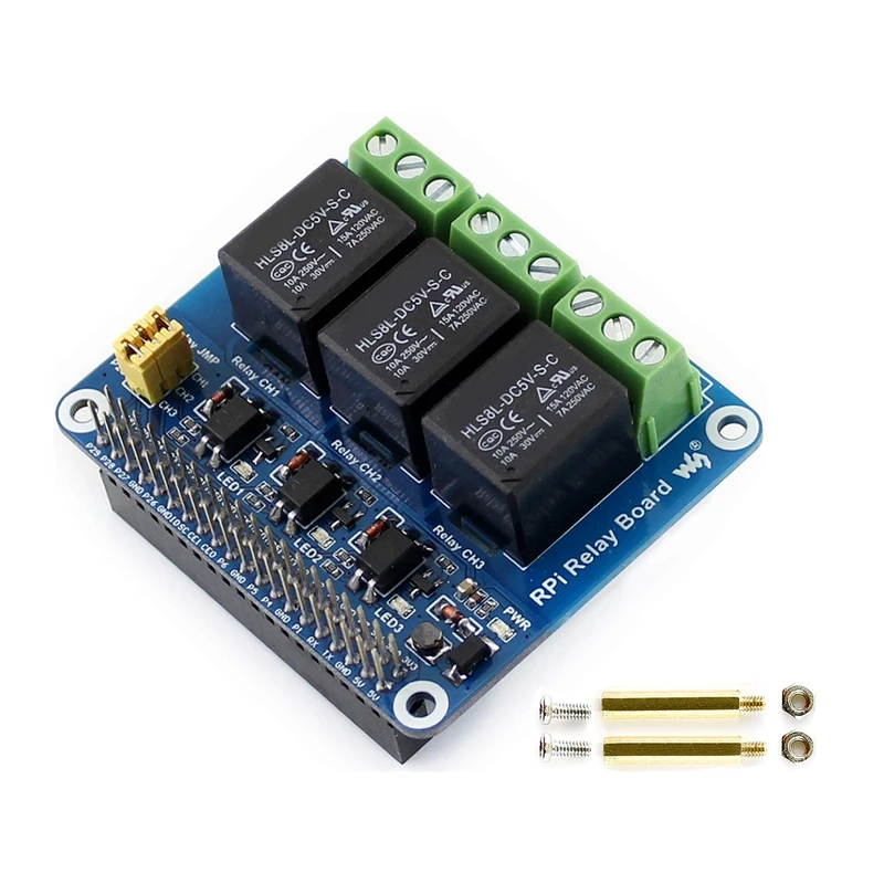 Waveshare 5V 3-kanaals Relaismodule Uitbreidingsbord Breakout Schild Hoedset Voor Rpi Raspberry Pi Nul 2 W Wh 2 W 3